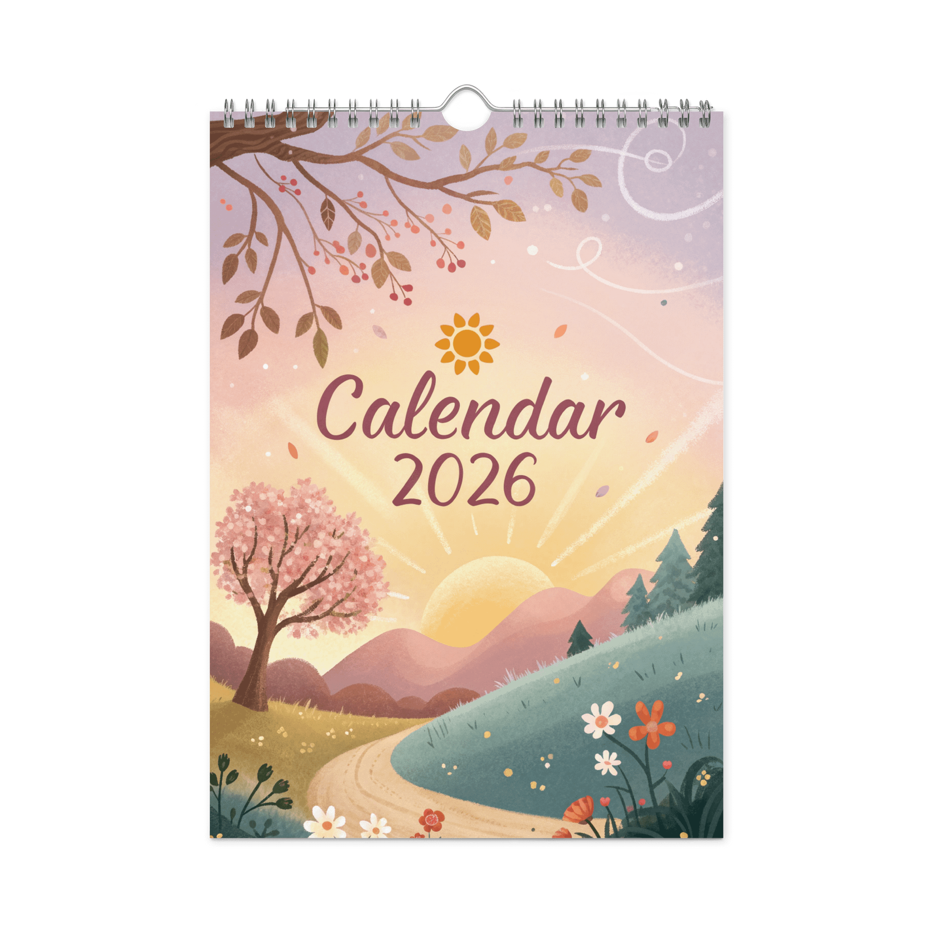 Watercolor Seasonal Scenes Wall Calendar 2026 – Dreamy, Magical, and Whimsical Surreal Landscape Art for Every Month product image (1)