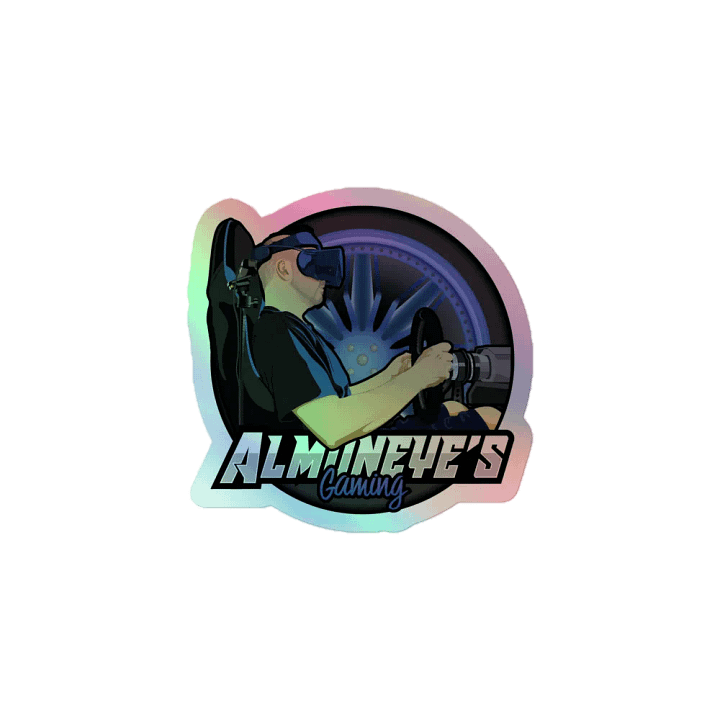 Wheel logo holographic sticker product image (1)