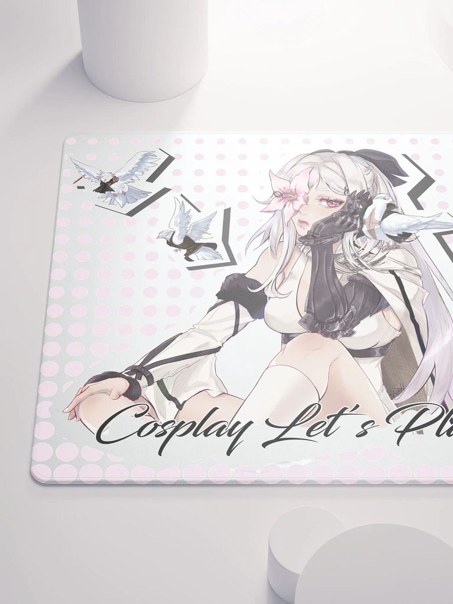 LZ's pigeons small mousepad white product image (6)