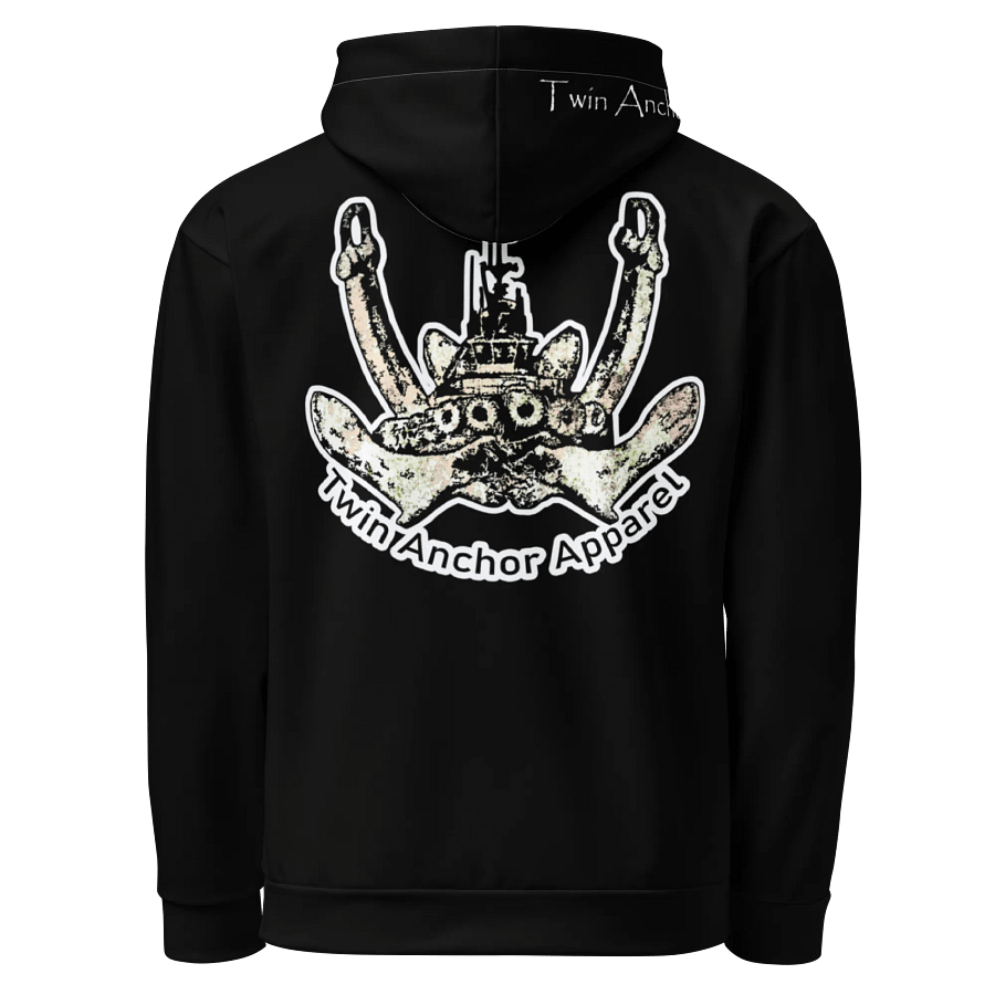 Black Twin Anchor Logo Hoodie product image (3)