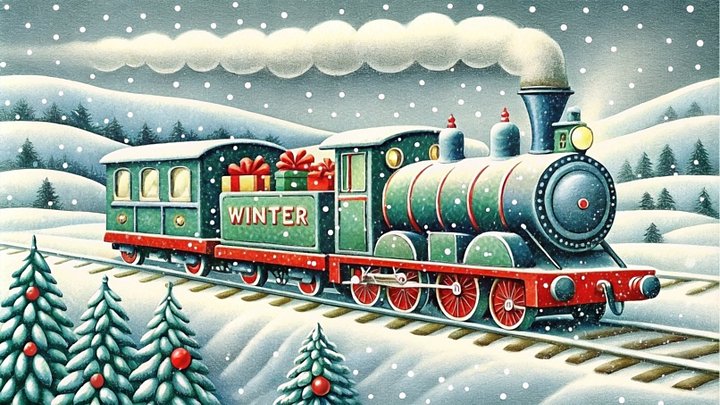 Mesmerizing Christmas Train A Nostalgic Winter Journey - Frame TV IV product image (1)