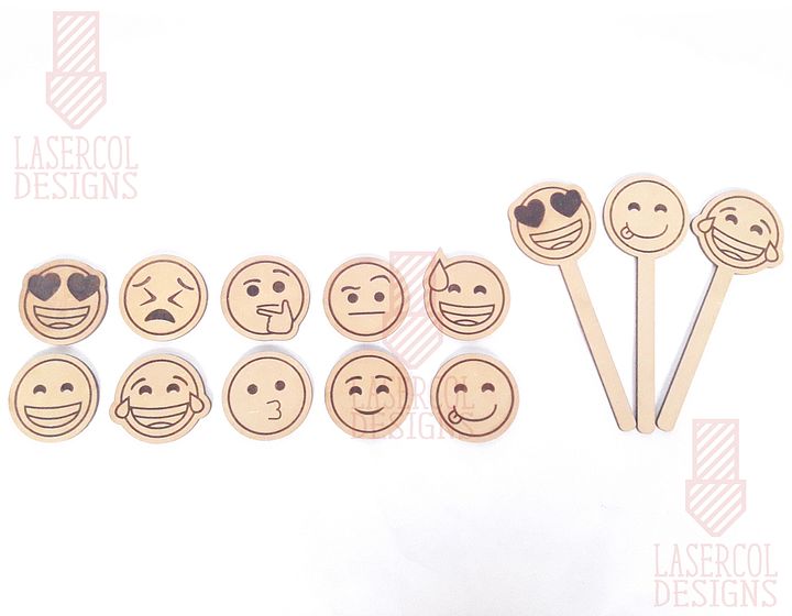 Emojis Set 1 - Laser Cut Files product image (2)