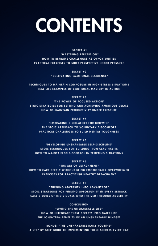 Unshakeable | 7 Stoic Secrets to Thrive Under Pressure and Win at Life product image (2)