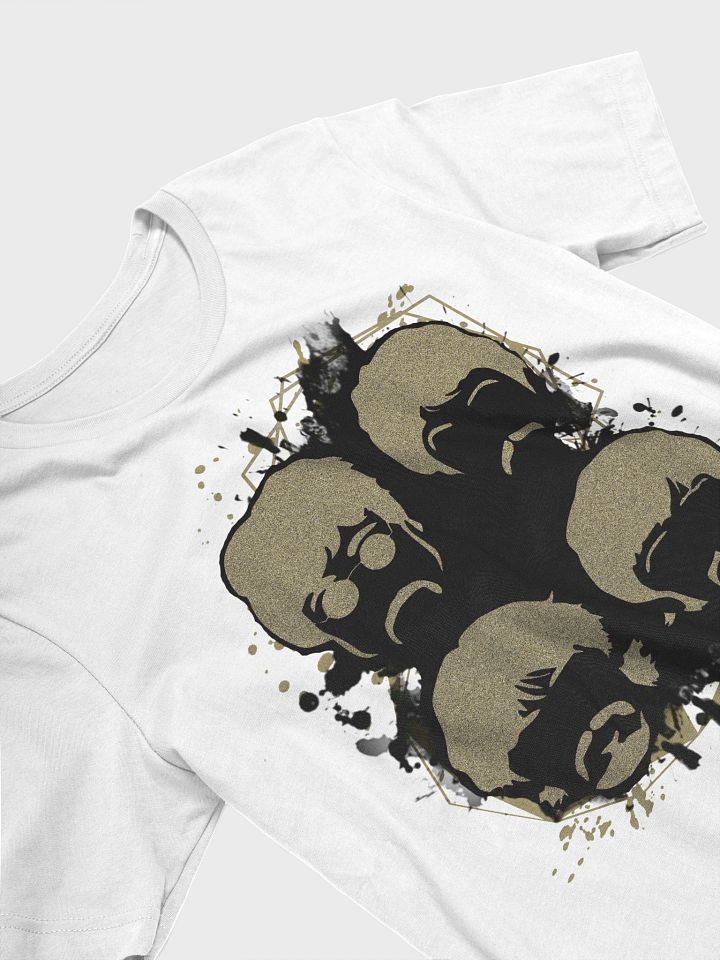 Beatles Mustache T-Shirt. Black and gold sand art. product image (2)