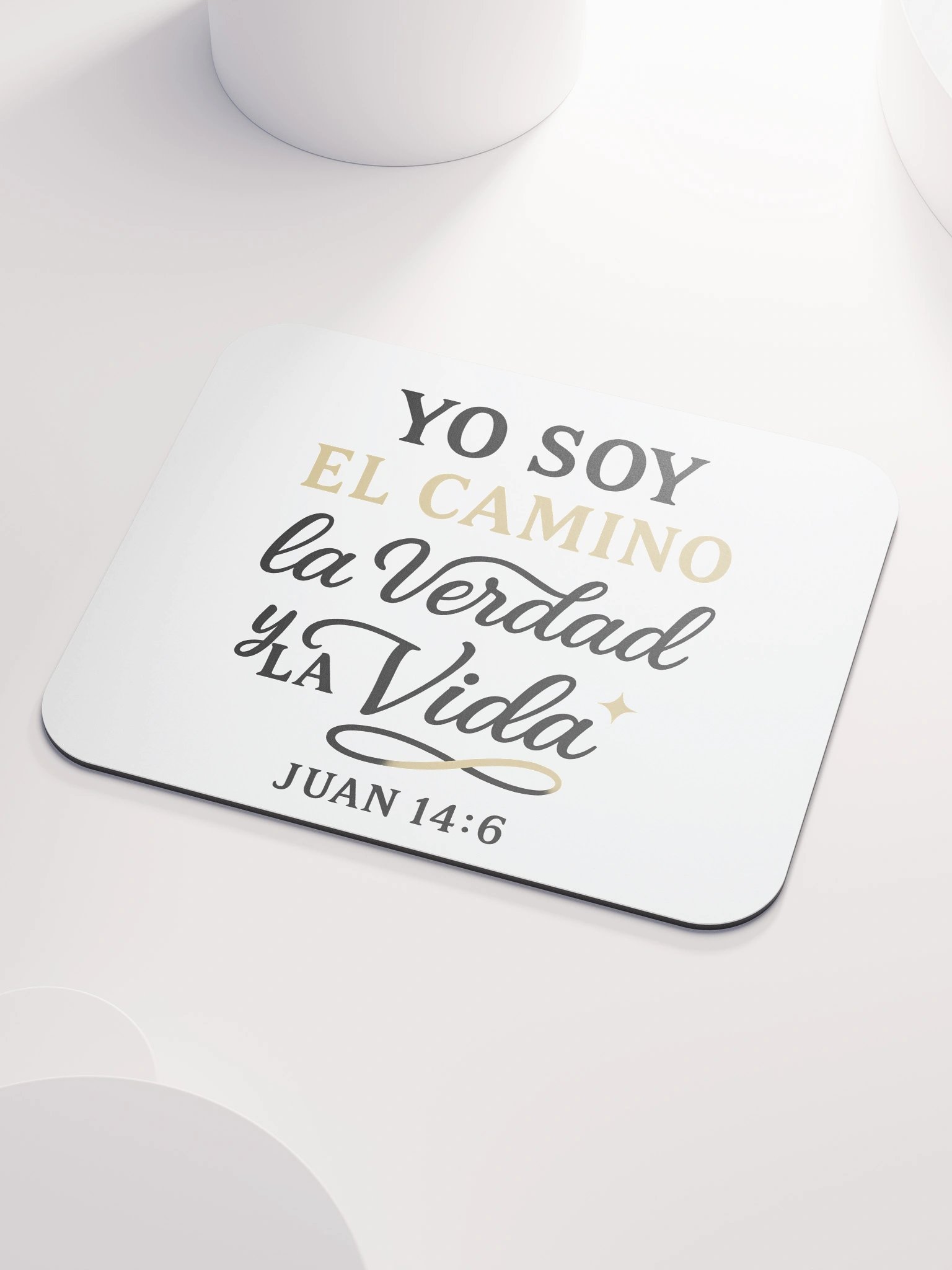 Faith Mouse Pad – “Yo Soy el Camino, la Verdad y la Vida” – Spanish Christian Design product image (3)