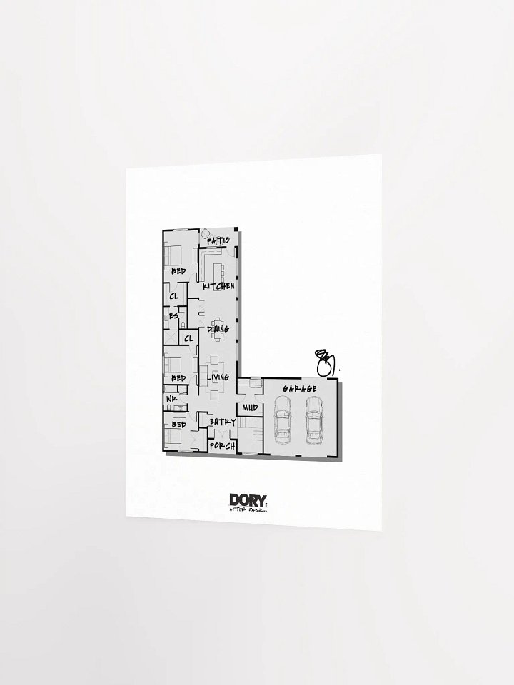 Alphabet Floor Plan Poster - L product image (2)