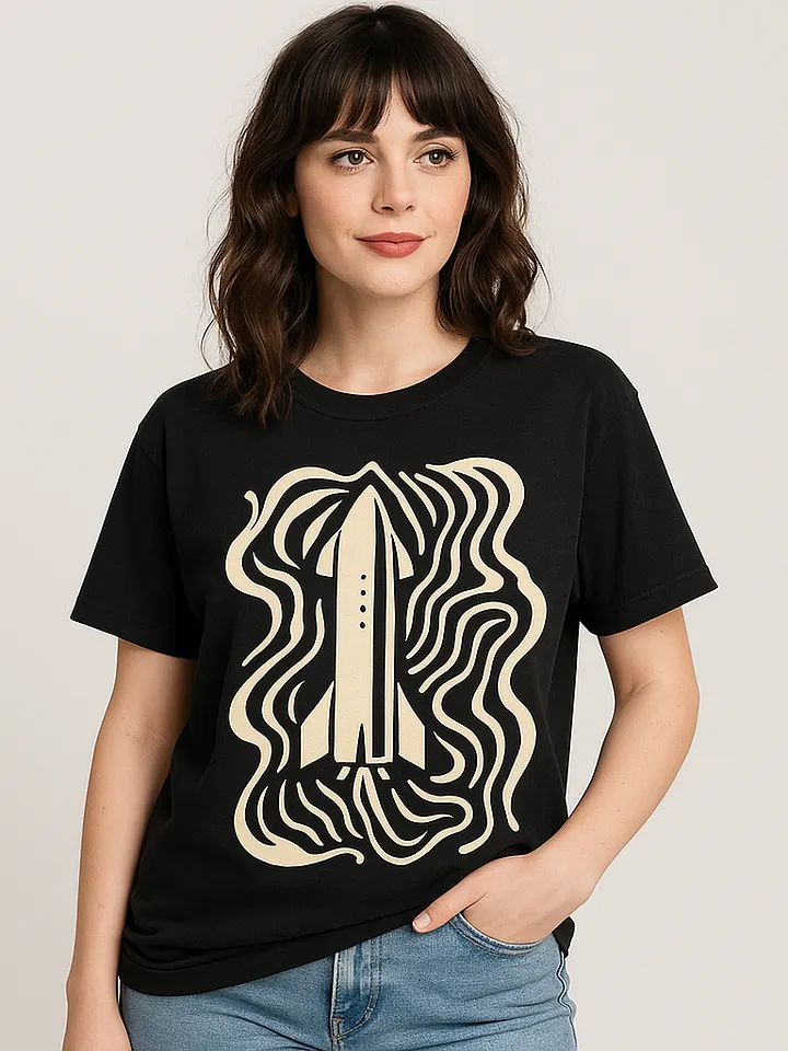 SpaceX Starship T-shirt. Abstract design product image (1)