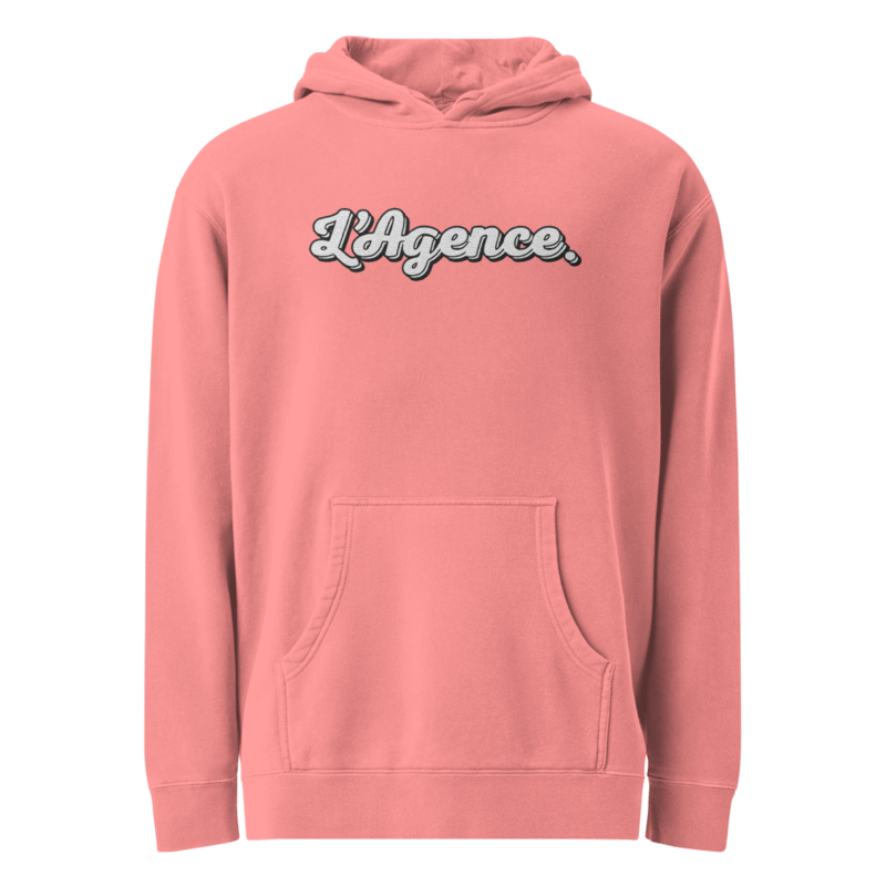 L'AGENCE EMBROIDERED HOODIE PINK product image (1)