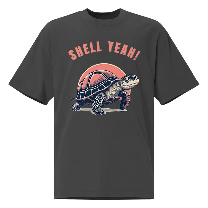 Shell Yeah! Illustrated Turtle Oversized T-Shirt product image (1)