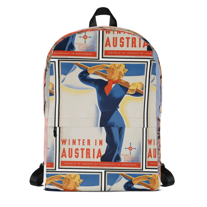 “Winter in Austria” All-Over Printed Landscape Backpack product image (1)