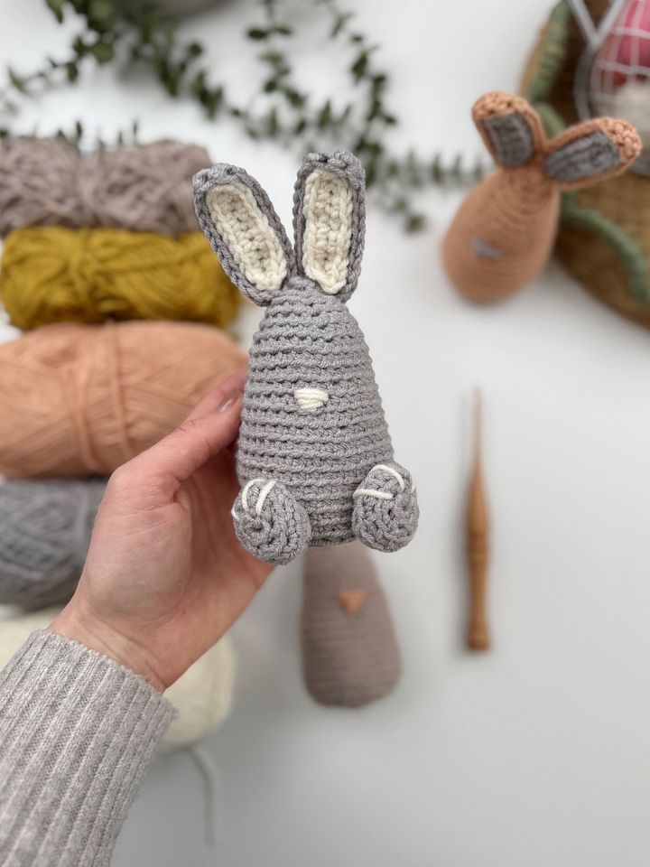 Crochet Bunny Pattern Pdf - Amigurumi Rabbit, Easter Egg Cozy, Home Decor and Toy - make with any yarn product image (2)