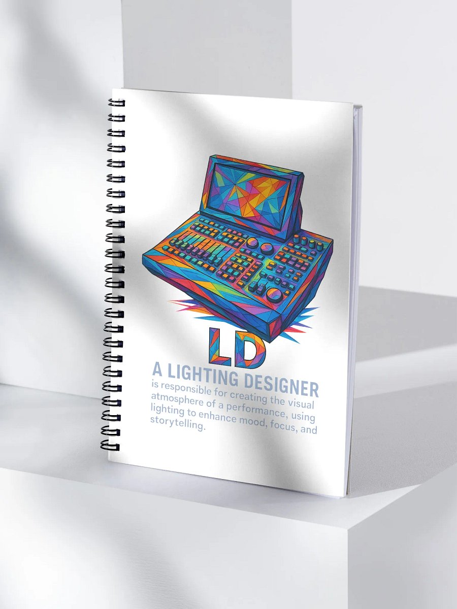 Theatrically Jerry: "LD (Light Designer) Prismatic Series" Light Console Spiral Notebook product image (4)