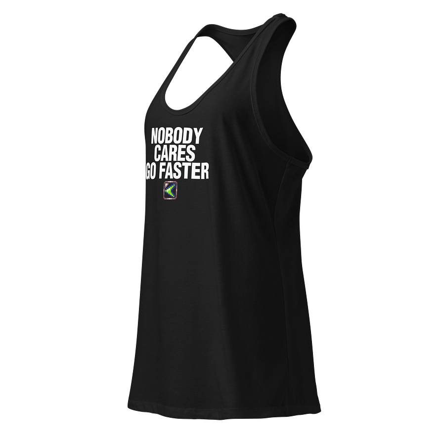 Nobody Cares Go Faster Women's Racerback Tank product image (3)