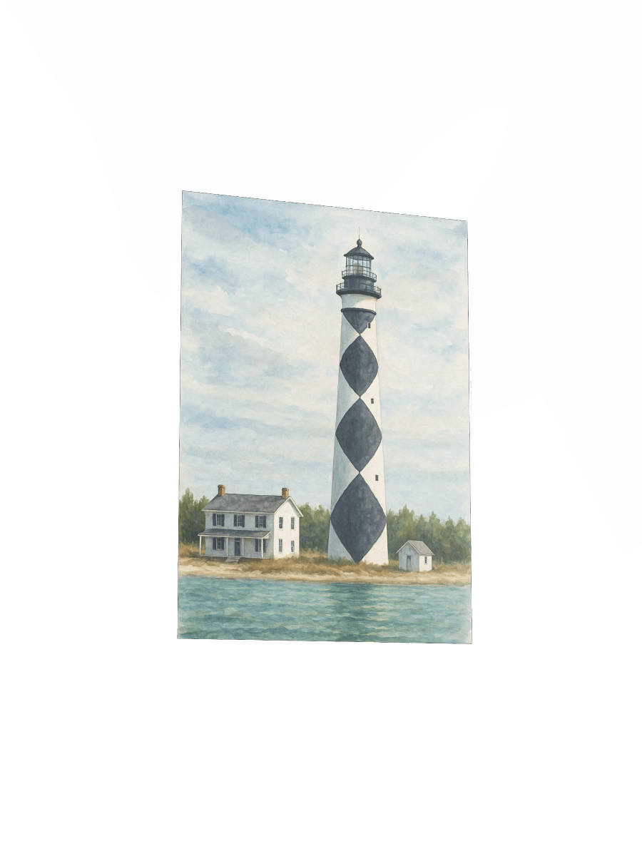 Cape Lookout Lighthouse Watercolor Poster product image (20)
