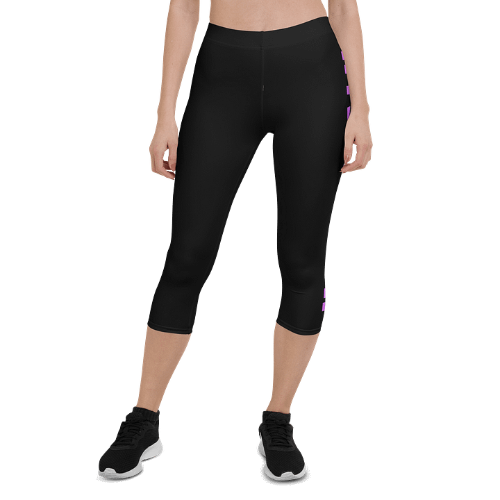 [KOOLIGAN] Kapris Blk & Purple product image (1)