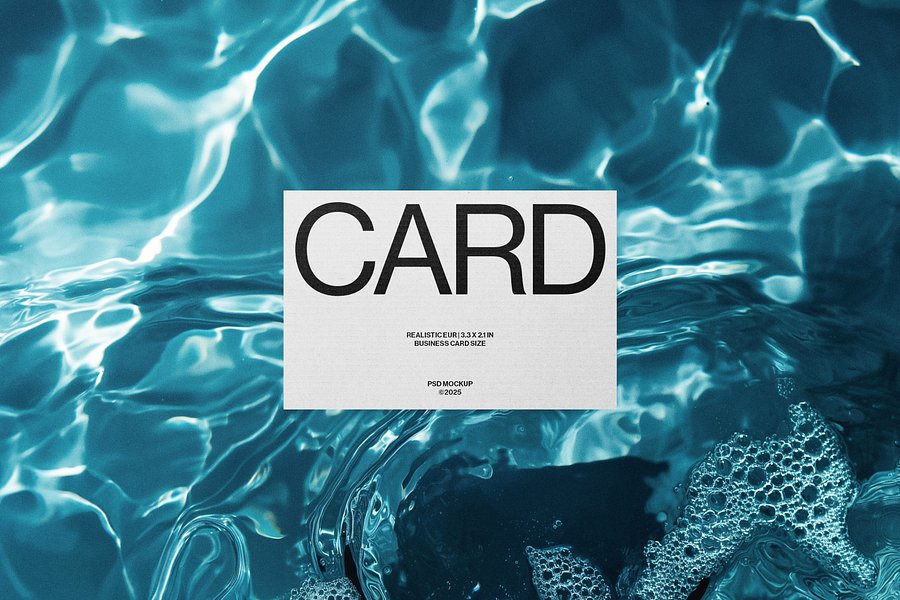 Business Card Mockup Floats in Sea product image (1)