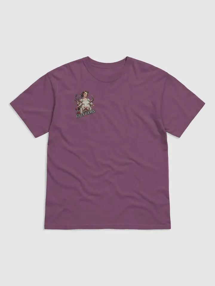 Vixen Games White Bull and Stag heavyweight back print T product image (1)