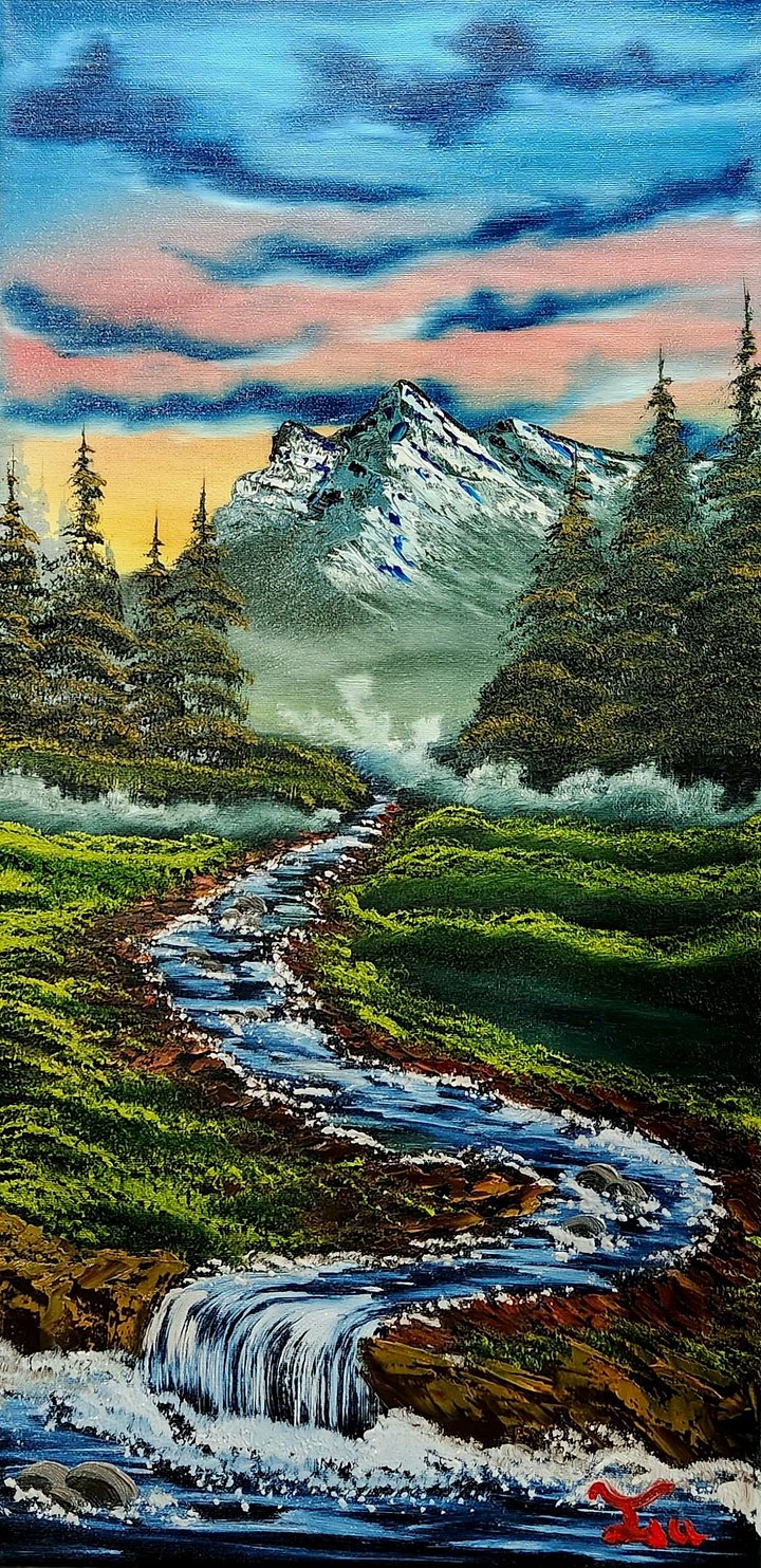 The Narrow Passage (Original) 12x24 Canvas product image (1)