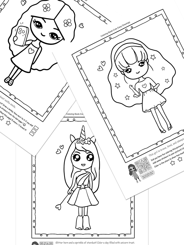 Sparkly Girls Coloring Fun - Digital Download product image (2)