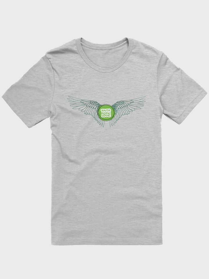 "Faith, Hope, Love" Winged Meditative Unisex T-Shirt product image (3)