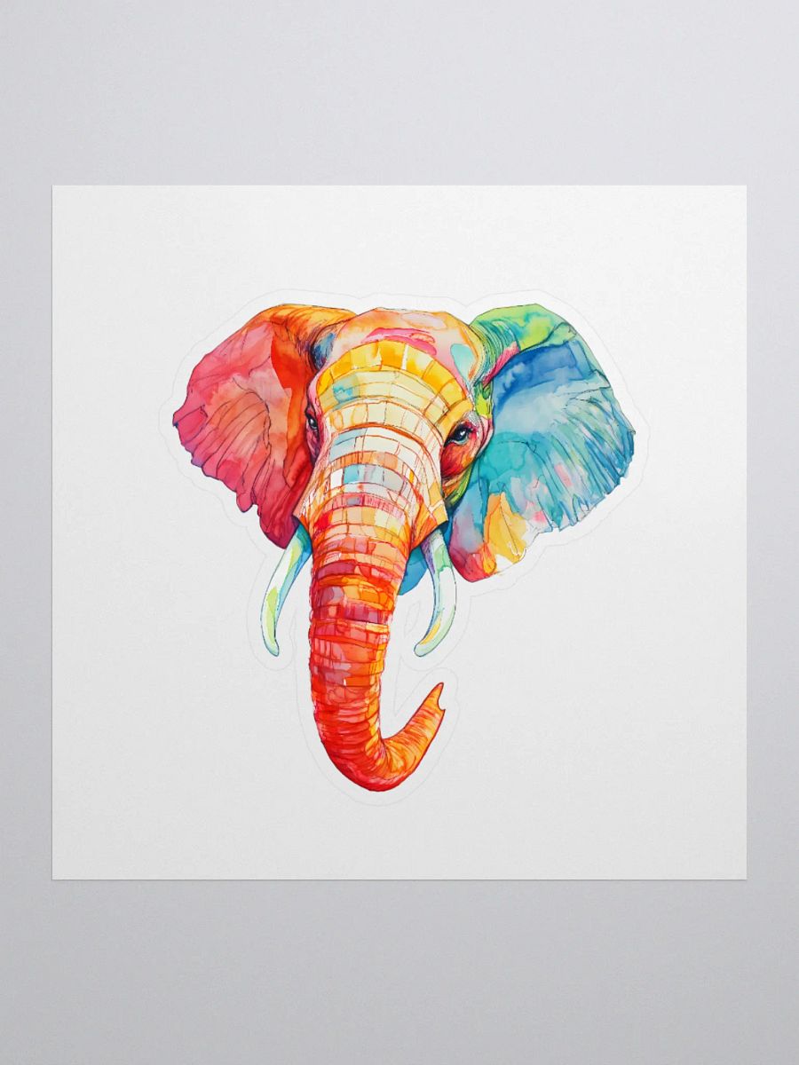 Vibrant Elephant Head Graffiti Kiss Cut Stickers product image (3)