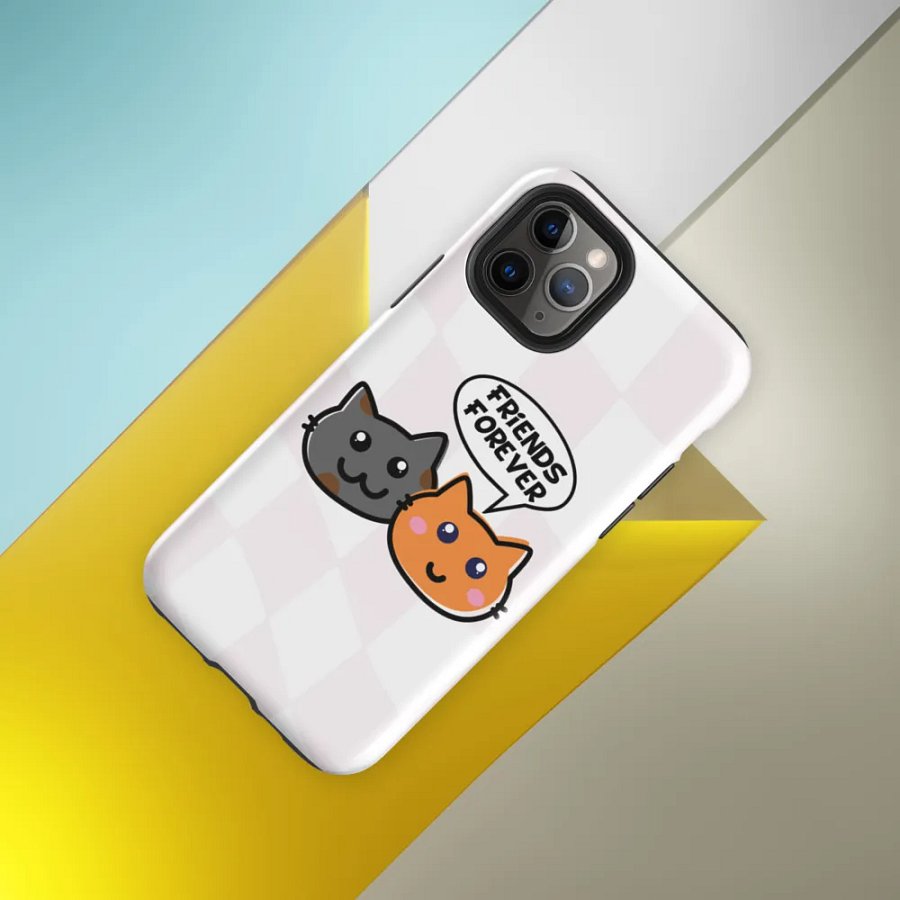 “Friends Forever” Cat iPhone Case – Adorable Two Cat Design for Pet Lovers product image (33)