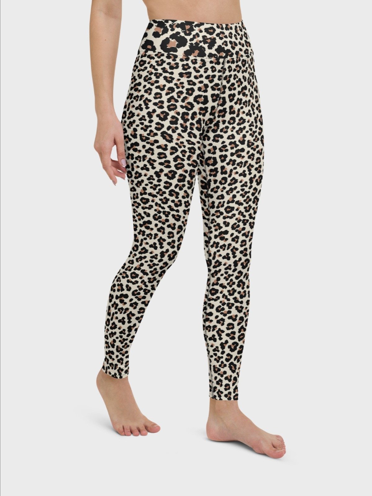 High-Waisted Leggings "Abstract Animal Leopard Skin Fur Pattern" product image (7)