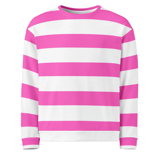 Pink and White Sweatshirt