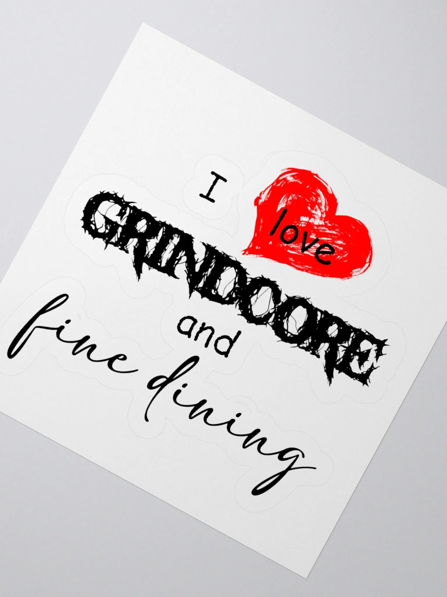 Grindcore and Fine Dining Sticker product image (2)