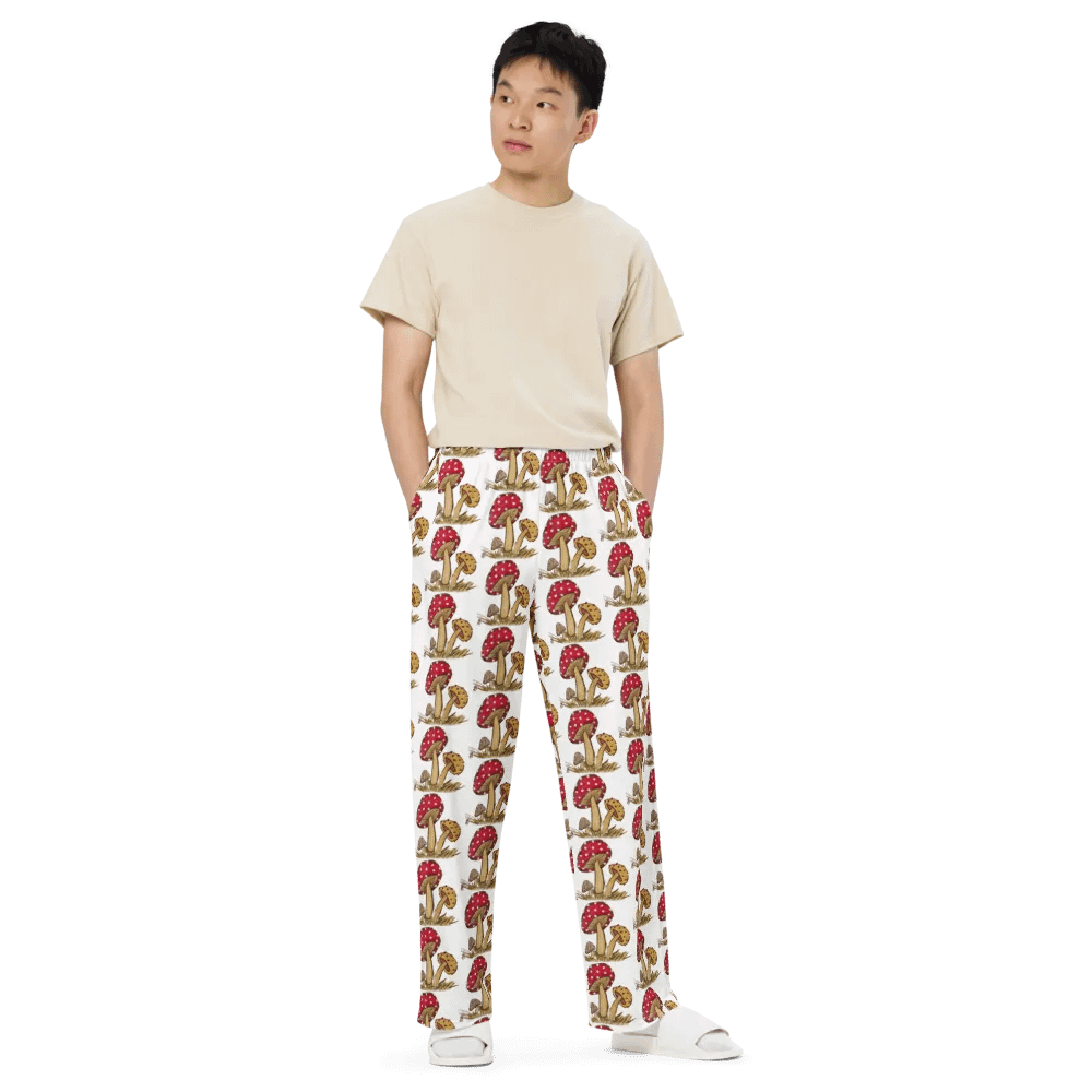 Magic Mushroom Unisex Wide-Leg Pants product image (3)