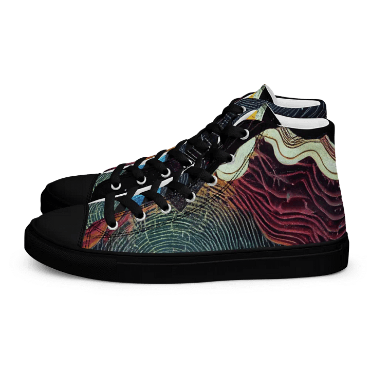 Cosmic Wave Men's premium canvas High Tops product image (1)