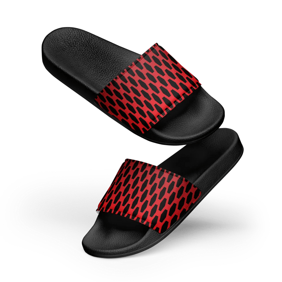 Honeycomb Red & Black Men's Slides product image (12)
