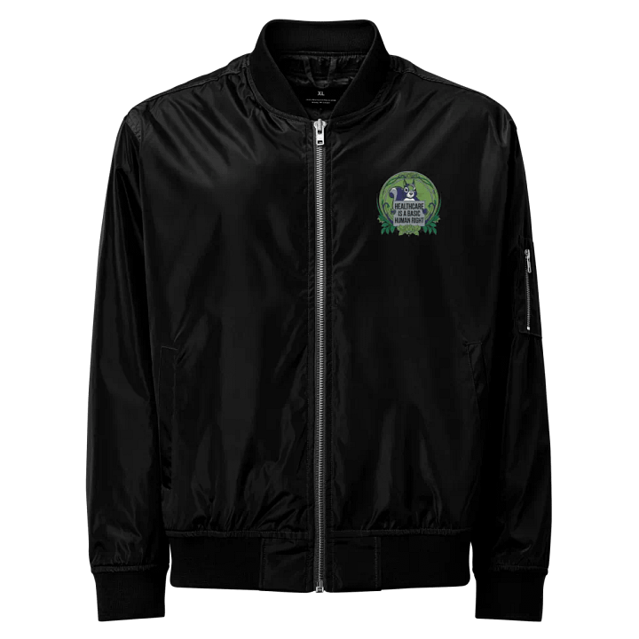 embroidered healthcare for all Activism Advocate Bomber Jacket product image (1)