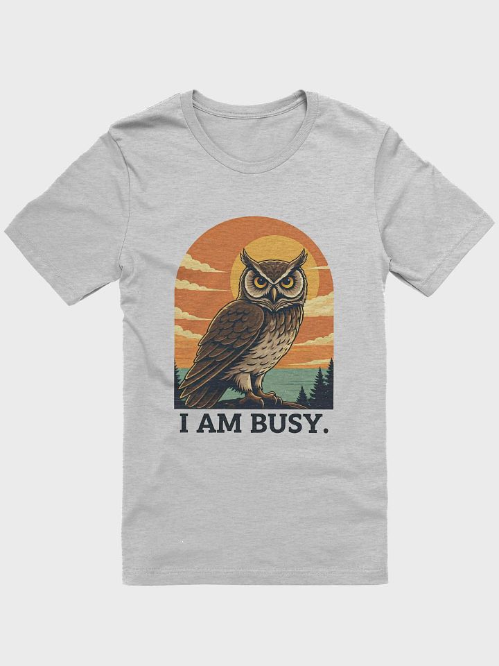 I AM BUSY Owl Sunset T-Shirt product image (1)