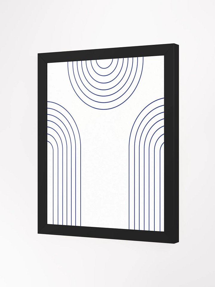 Ethereal Blue Arcs Framed Poster product image (27)