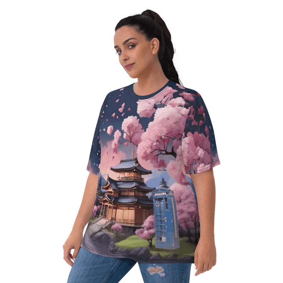 Dr Who Tardis in Japan All Over Print T-shirt product image (3)