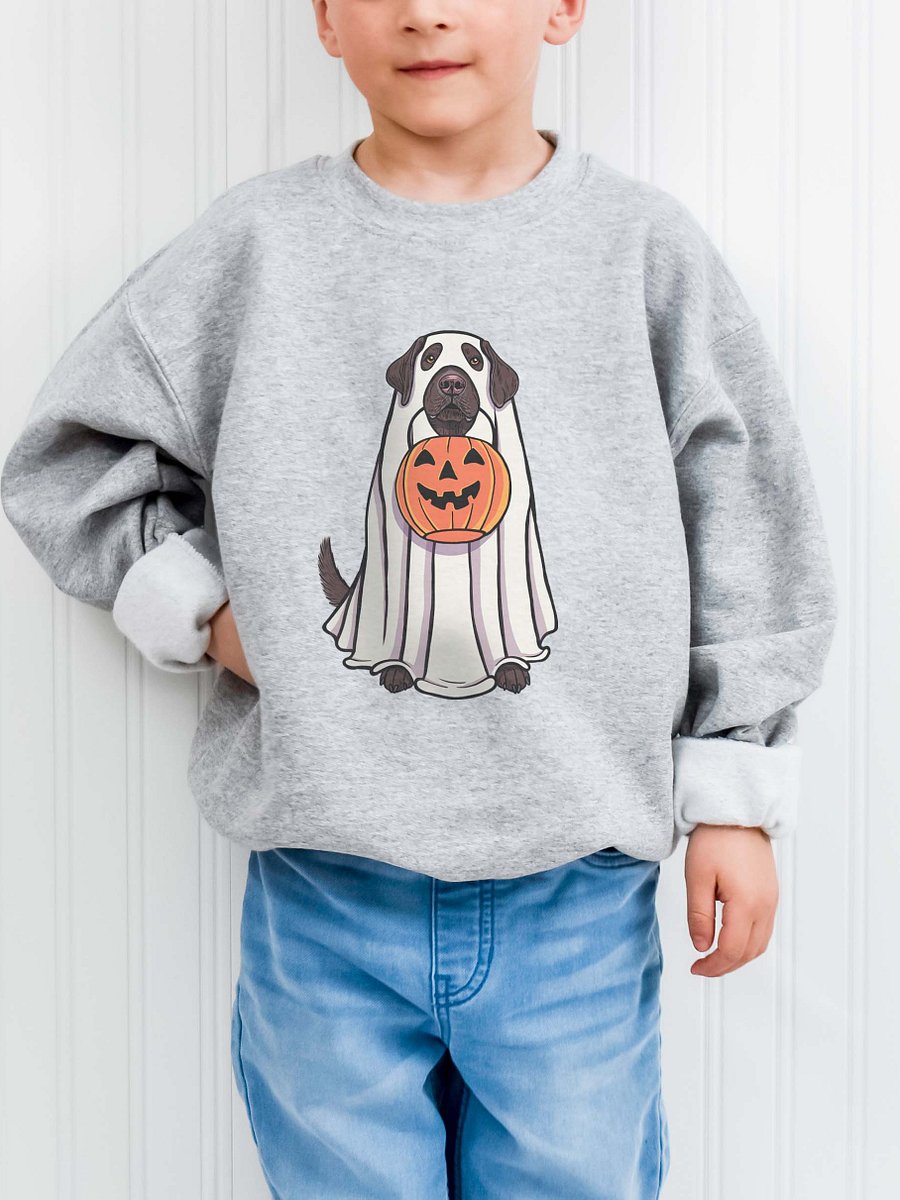 Halloween Labrador Retriever(Chocolate) Youth Sweatshirt product image (1)