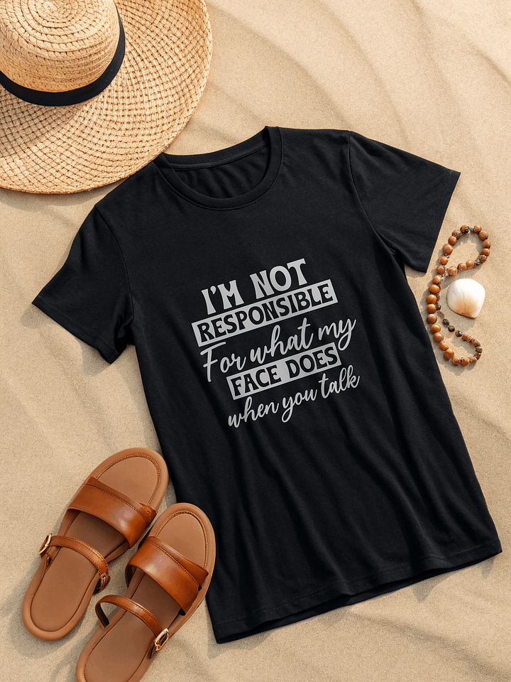 I'm Not Responsible For What My Women's Black T-Shirt product image (2)