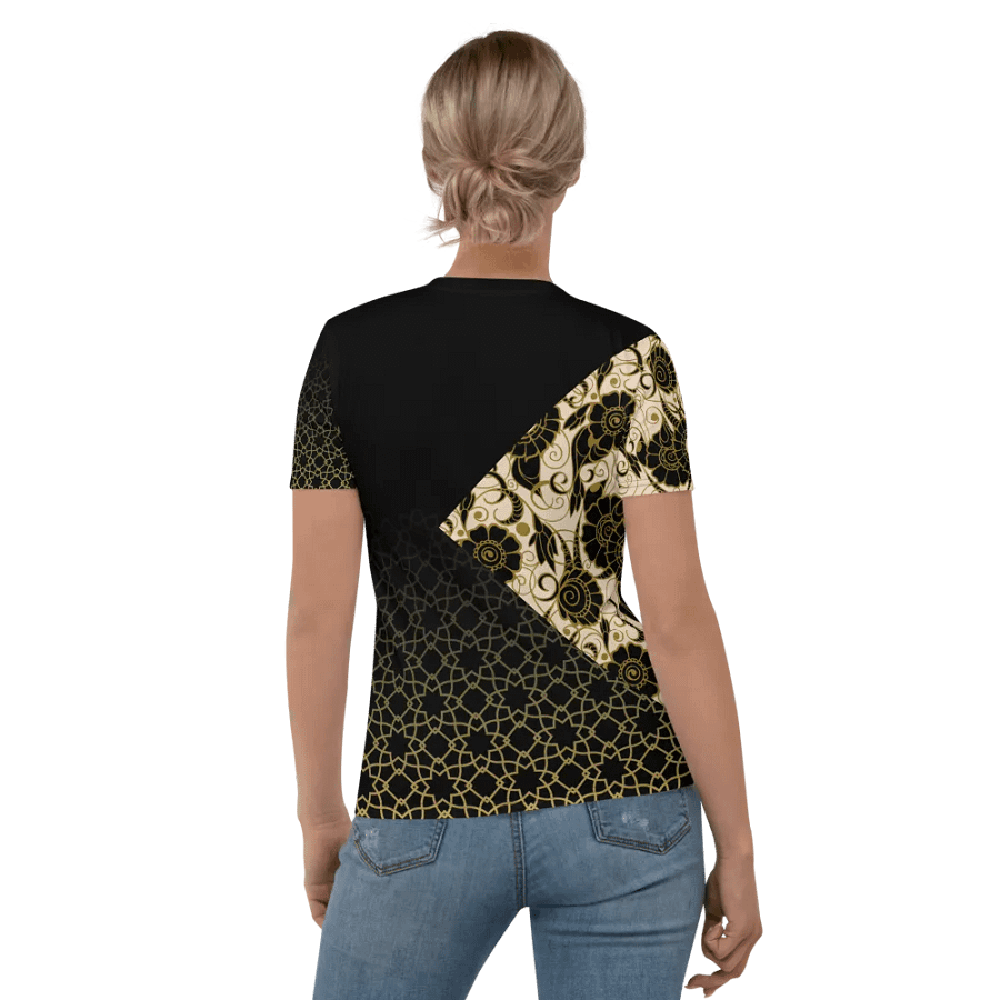 Black And Gold Patterned T-Shirt product image (2)