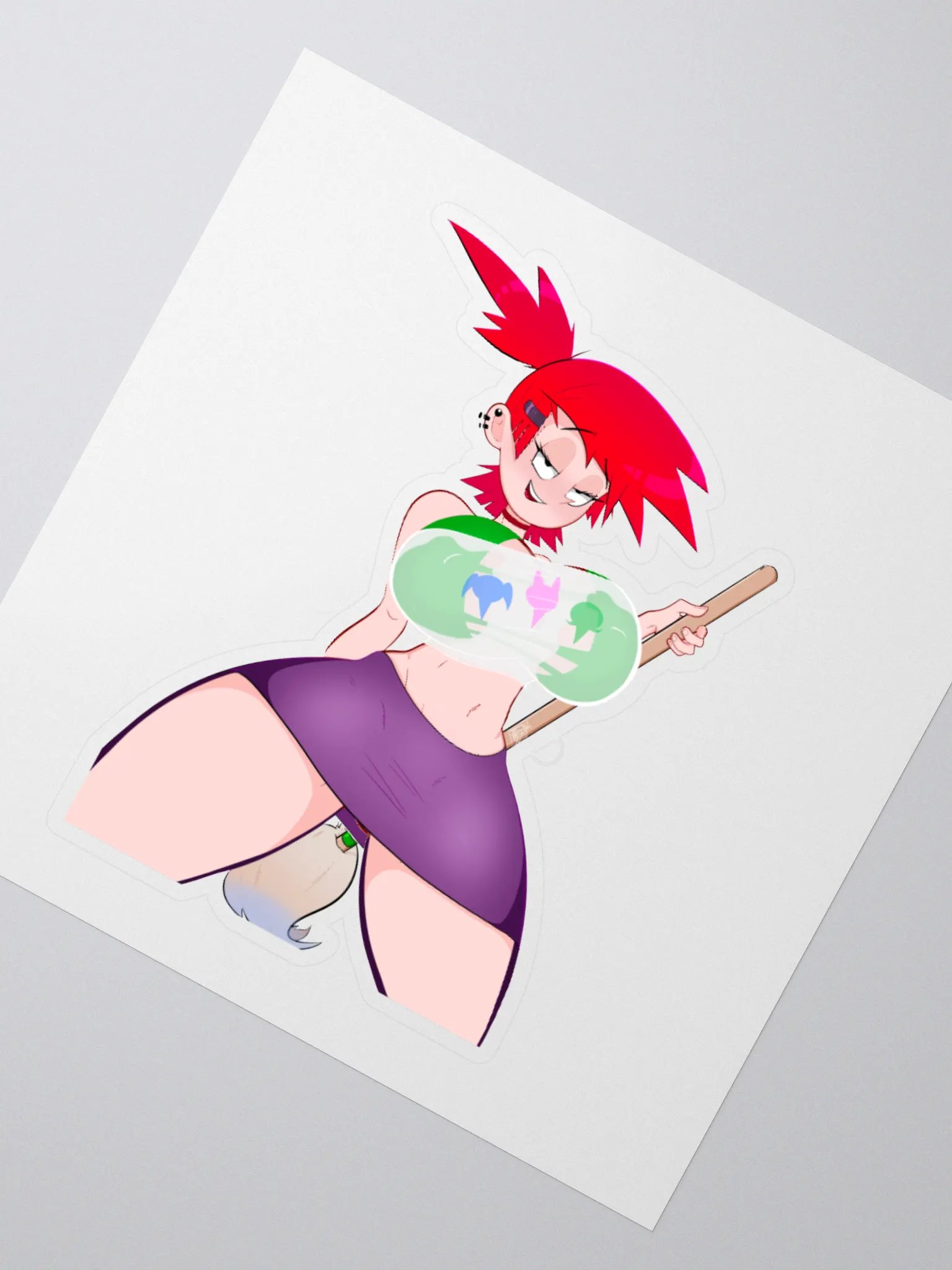 Red Haird Janitor Sticker product image (5)