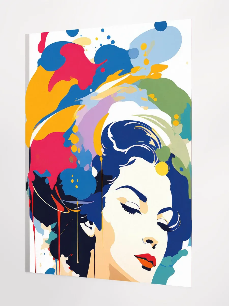 Abstract Woman v1 - Vintage Style Poster - Girly - Medium Size 18x24 Inches product image (2)