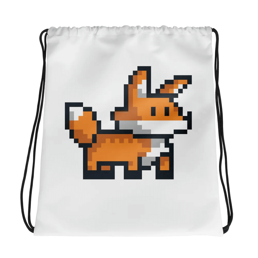Retro Fox All-Over Drawstring Bag product image (1)