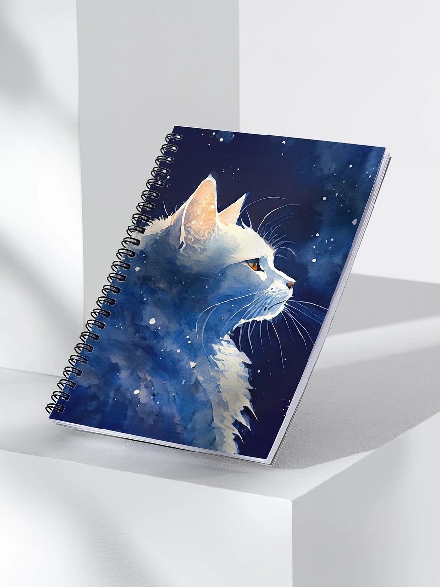 Stargazing - White Cat Spiral Notebook product image (3)