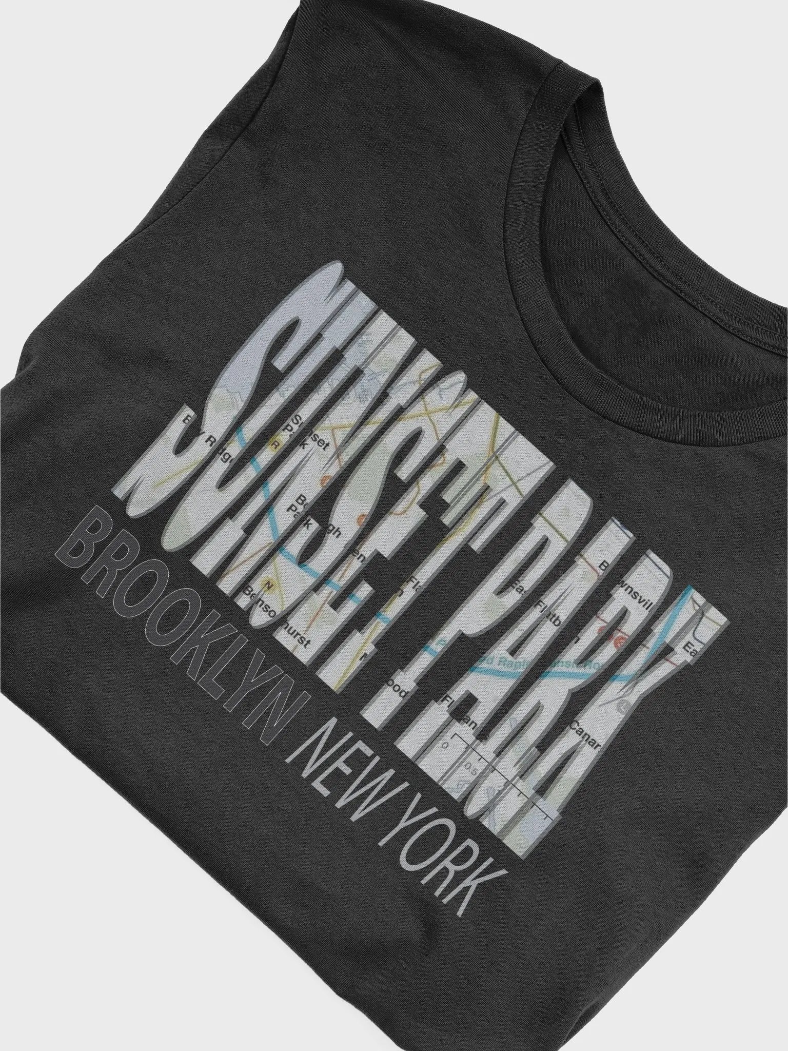 Fun Cool Sunset Park Brooklyn New York with Subway Map T-Shirt product image (4)