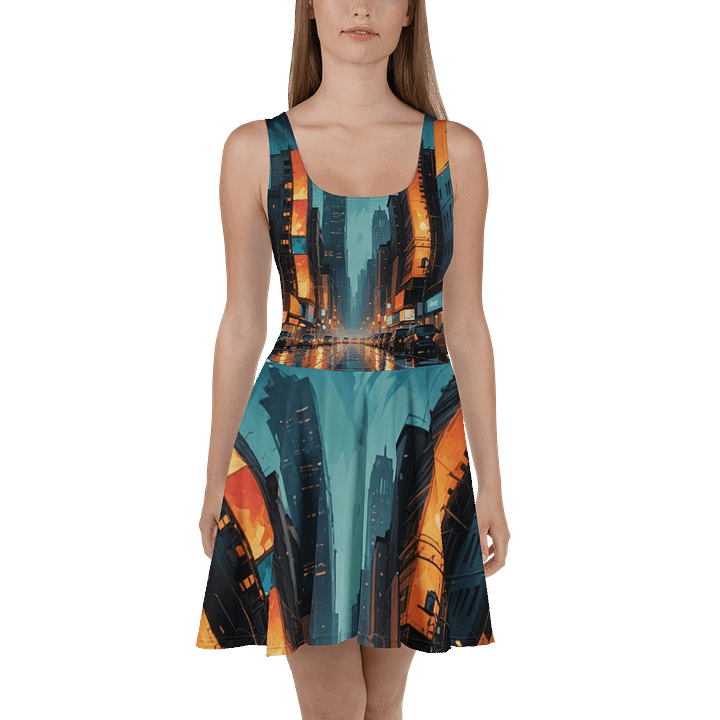Abstract City 2 Skater Dress product image (2)