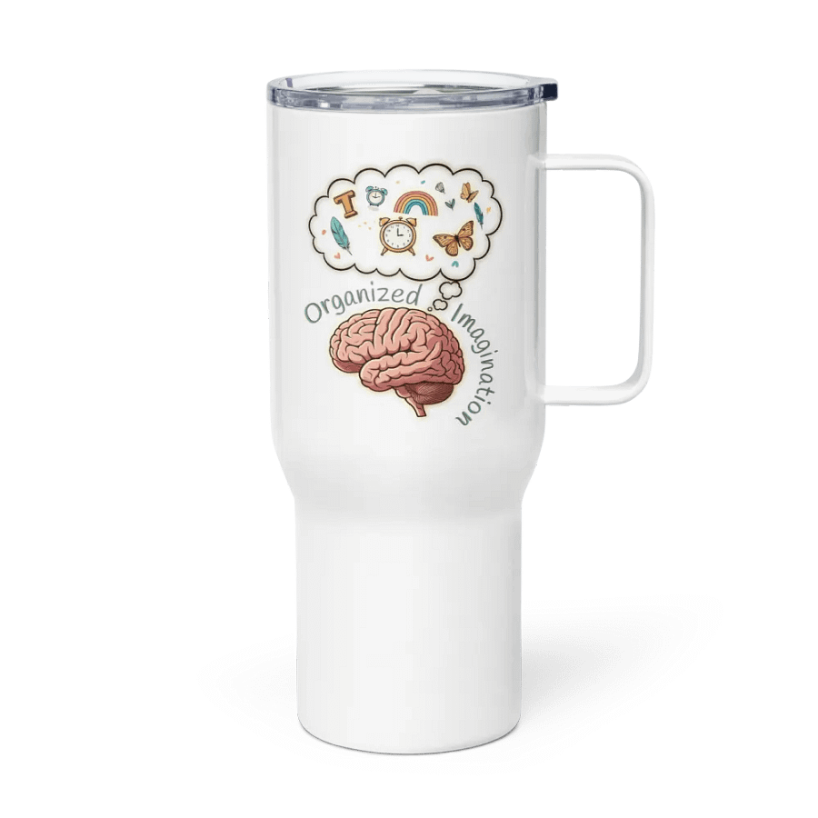 Organized Imagination Travel Mug with a Handle product image (4)