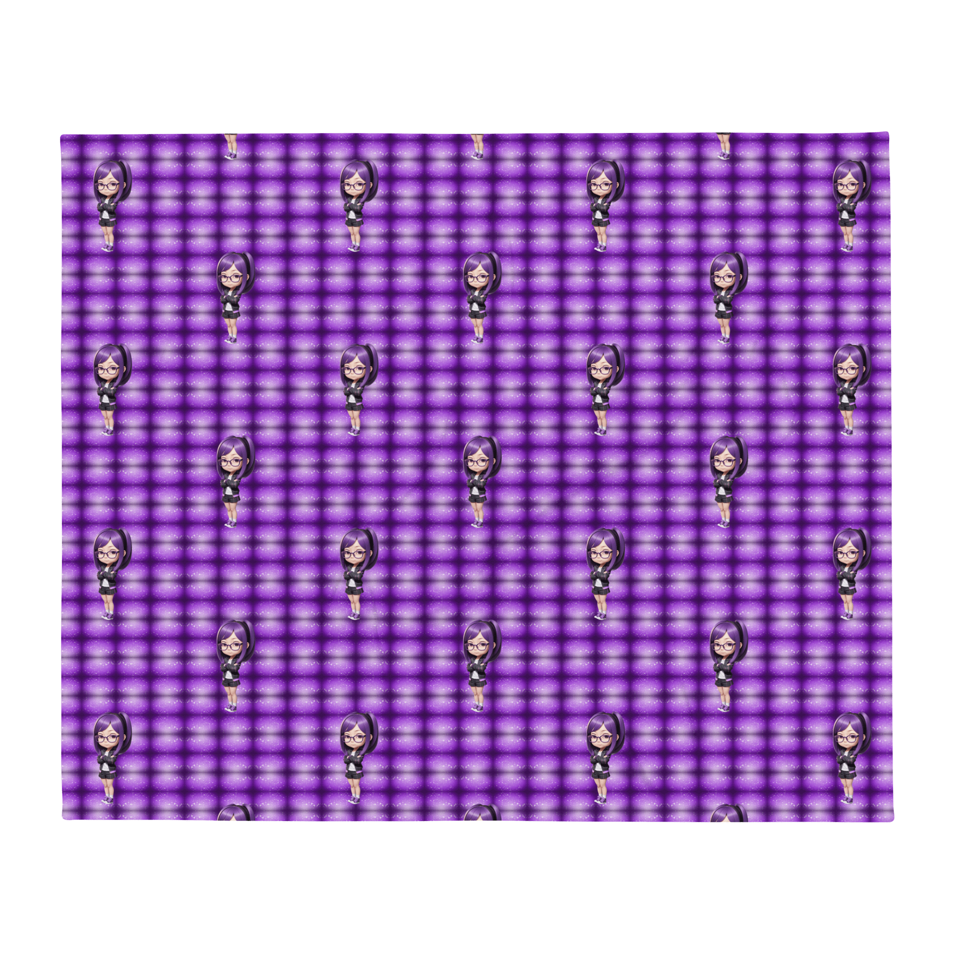 (Purple CHIBI) K Throw Blanket product image (1)
