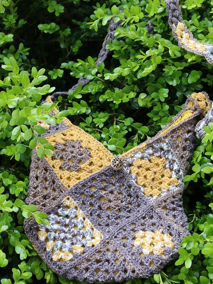 Sunflower Colors Crochet Crossbody Bag - Handmade and One of a Kind product image (1)