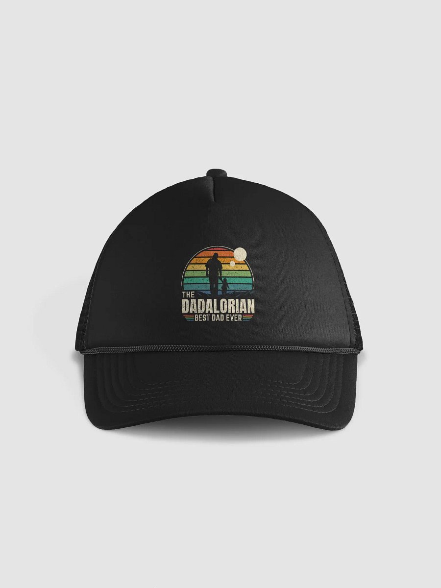 Sunset Dadalorian Best Dad Ever Silhouette Trucker Hat product image (5)