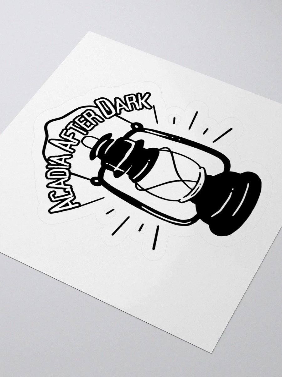 Acadia After Dark Lantern Sticker Old School Black & White product image (9)